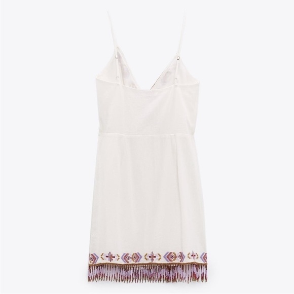 NWT Zara boho beaded sundress- Size Large - Picture 5 of 5